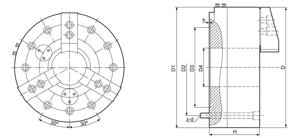 QZ3 Front Load Pneumatic Chuck